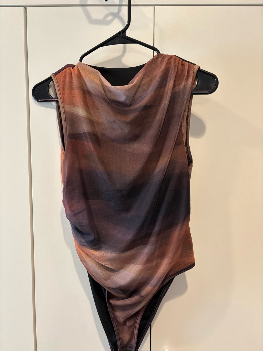 SHEIN Brown & Orange Gradient Sleeveless Bodysuit
